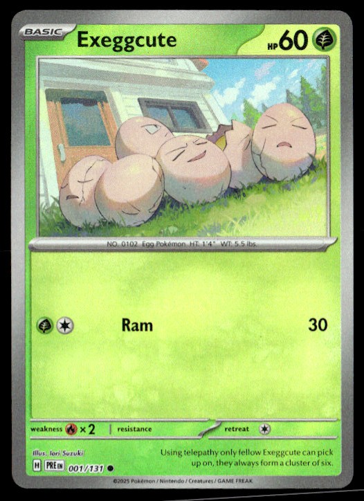 Exeggcute (Master Ball Pattern) Common SV: Prismatic Evolutions 001/131 LP
