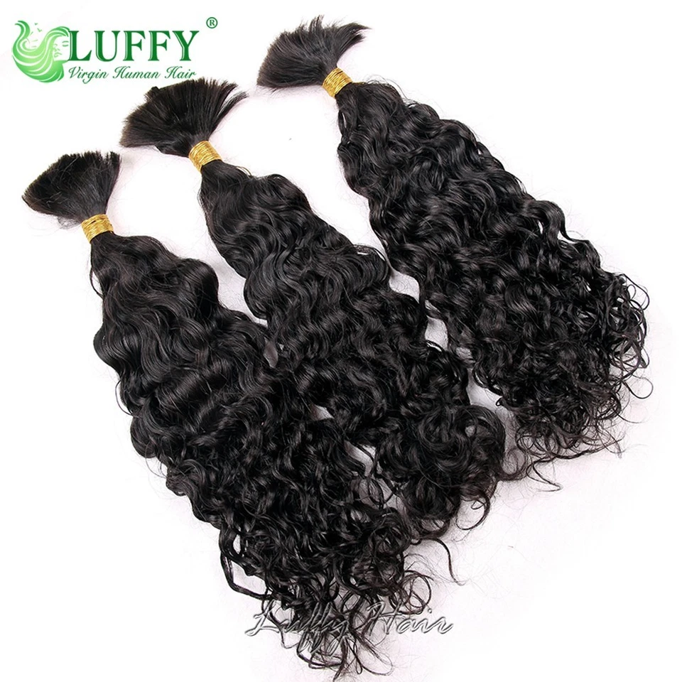 Extensiones a granel de cabello humano rizado suelto para trenzar cabello humano Remy sin trama Foto 2 de 4