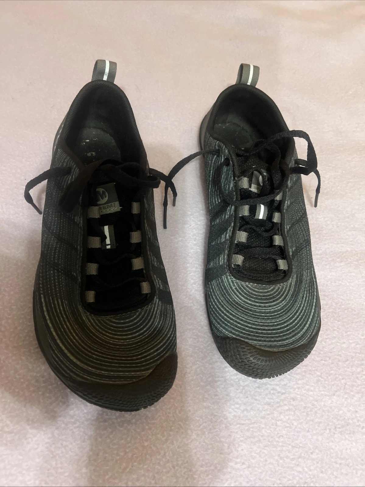 Merrell Sneakers Mens 7 Vapor Glove 2 J32485 Black Hiking Trail Barefoot Shoes
