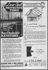 1936 Collins Co Collinsville Connecticut Western Double Bit Axe Vintage Print Ad