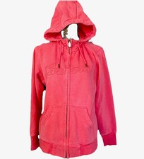 Carhartt Clarksburg Full Zip Hoodie Embroidered Logo Red Heather Womens L 12-14