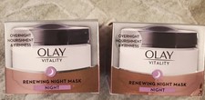 TWO Olay Vitality Renewing Night Mask Ovnight Nourishment  Firmness 1.7oz 50ml