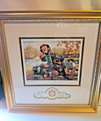 Emmett Kelley  ''Keep Off The Grass'' Circus Collection by Leighton-Jones Signed