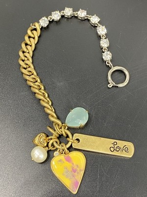 Vintage Juicy Couture Bag Charm Key chain  Heart Pearl