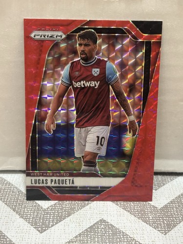 2024-25 Panini Prizm Premier League #142 Lucas Paqueta Red Mosaic Prizm