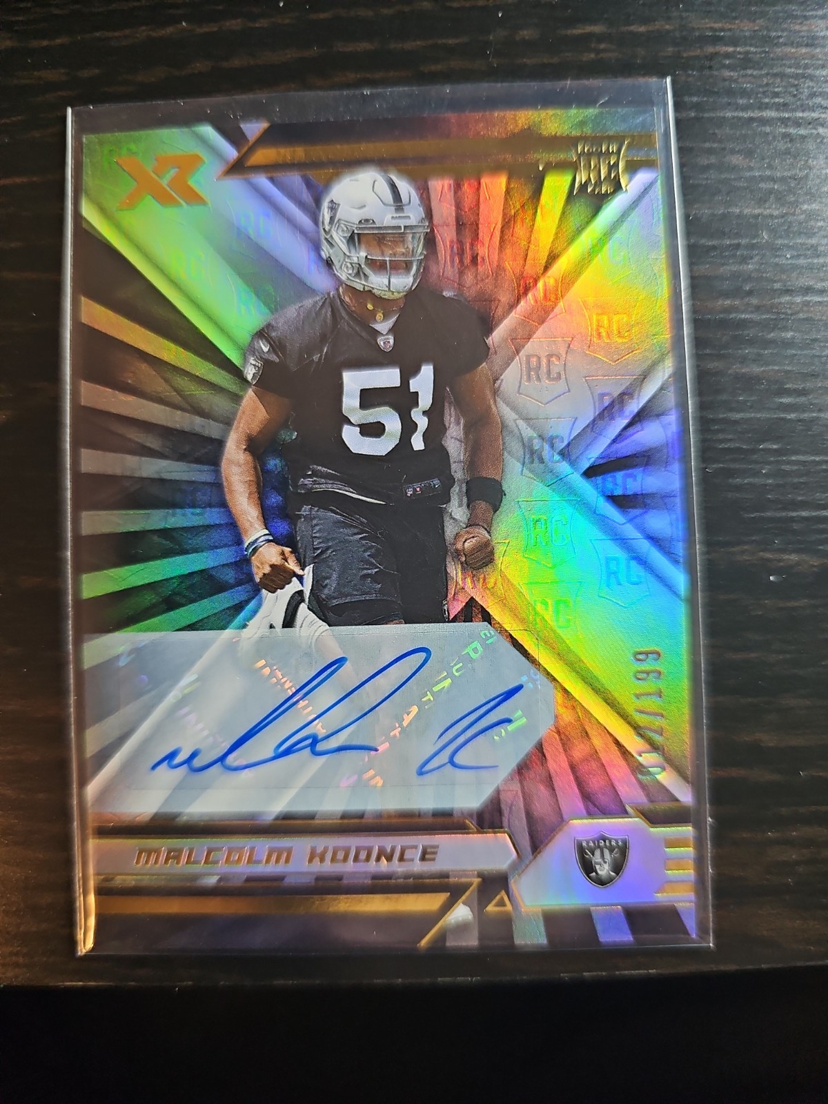Malcolm Koonce Panini XR #158 Autograph