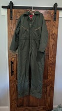 Vintage Big Smith Collar Green Red Lined Work Coveralls Large 46-44 Regular