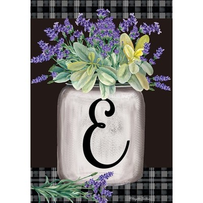 Briarwood Lane Everyday Farmhouse Monogram Letter E Garden Flag 12x18
