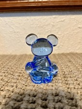 Vintage Blue Glass Koala Bear Figurine - Handcrafted Glass Art