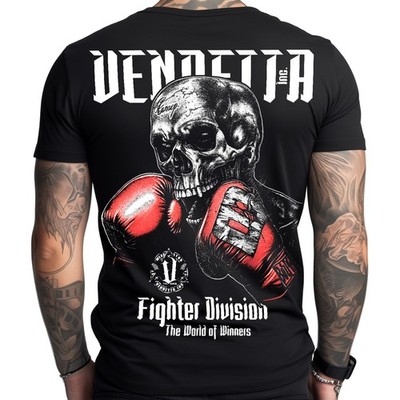 Vendetta Inc. Herren Rundhals Kurzarm T-Shirt schwarz Skull Winner VD-1360