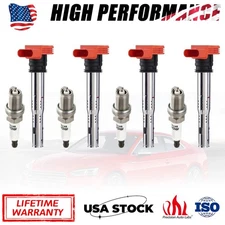 4PCS Ignition Coil and Iridium Spark Plugs For 2009-2016 Volkswagen Tiguan 2.0L