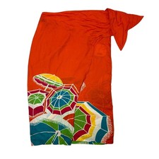 NWT Vintage Espirit Tie Front Orange Beach Wear Skirt Size Large