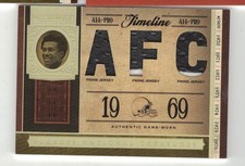 2006 NATIONAL TREASURES PRIME JERSEY PAUL WARFIELD PATCH BROWNS 10/12 MATERIALS