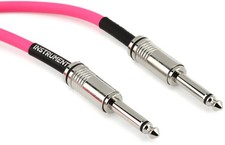 Ernie Ball P06418 Flex Straight to Straight Instrument Cable - 20-foot, Pink