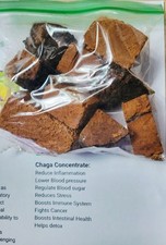 Organic Chaga Mushroom CHUNKS Cut  Sifted  FRUITING BODIES, 1 RATED TEA CUT