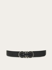 Ferragamo men's belt Double sided adjustable Gancini belt-black 85CM