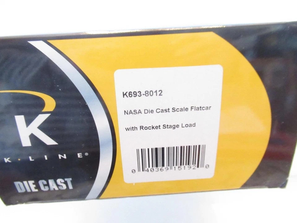 VINTAGE K-LINE TRAINS - K693-8012 NASA DIECAST FLATCAR W/ROCKET LOAD- MINT- HC2 - Image 4 of 4