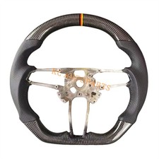 Custom 100% Real Carbon Fiber Leather Flat Steering Wheel for for Porsche911