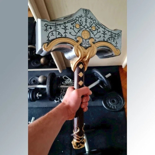 Porte-clés God of War Chaos Blade Thunder Hammer Axe Weapon Model avec support de présentation pour les fans d'anime, Style 2, taille unique