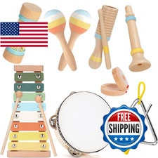Baby Musical Instruments for Toddlers 1-3, 12PCS Montessori Musical Toy Set with