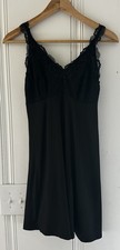 Flora Nikrooz Black Lace Chemise Nightgown Womens Medium Slip Dress