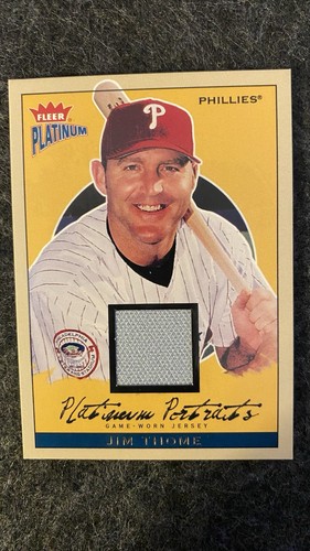 2004 Fleer Platinum Platinum Portraits Game Used Away Jersey Jim Thome Phillies