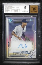 2021 Bowman Chrome Prospects Refractor /499 Alexander Vargas BGS 9 MINT Auto nd3