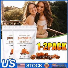 1-2x Pumpkin Seed Oil with Saw Palmetto 180Softgels-3000 mg Herbal Supplement US