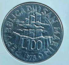 100 Lire 1978 FAO San Marino In Ottima #26/146