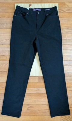 NWT size 12Long stretch Amanda black jeans by Gloria Vanderbilt, Tapered Leg