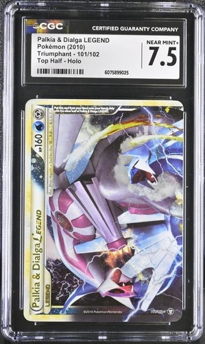 CGC 7.5 Palkia & Dialga LEGEND 2010 Triumphant Top 101/102 Holo Pokemon Card