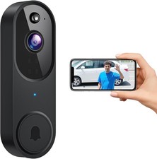Wireless Video Doorbell Camera WiFi AI Human Detection Night Vision 2 Way Audio