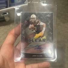 2018 Leaf Trinity Josh Allen Rookie On Card Auto Clear Bills. rookie card picture