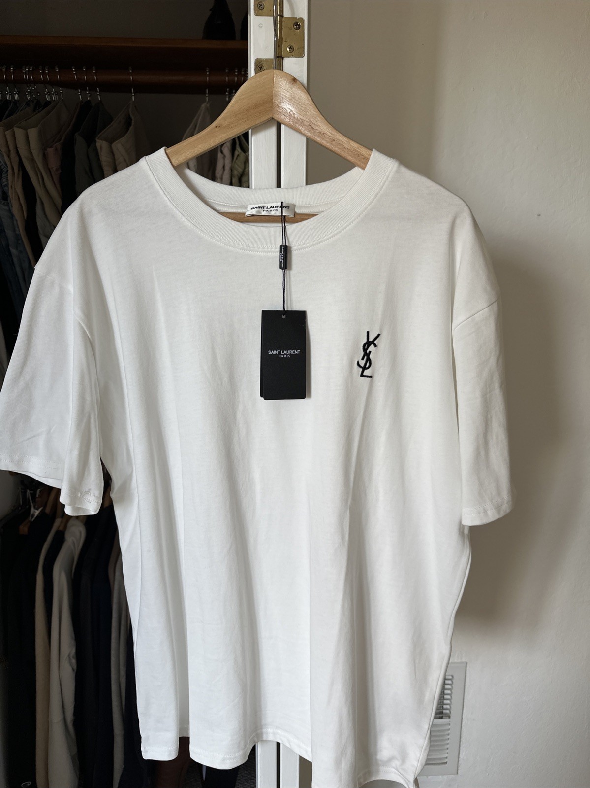 SAINT LAURENT T shirt bianca YSL