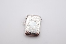 Antique Sterling Silver Vesta Case Hallmarked Birmingham 1909