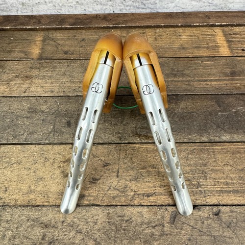 Vintage Gran Compe Brake Lever Set Drillium Tan Gum Hoods Non Aero Dia Compe 70s
