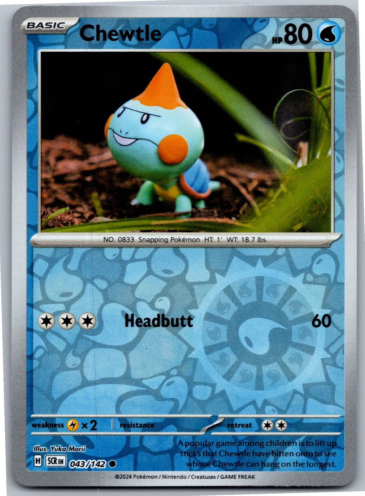 Chewtle - SV07: Stellar Crown 043/142 - Common - NM Pokémon TCG