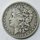 1889-CC Morgan Silver Dollar-Fine