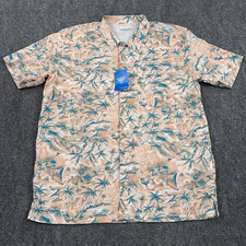 NUEVA Camisa Columbia PFG Trollers Best SS Para Hombre XL Ventilada Pesca Abotonada