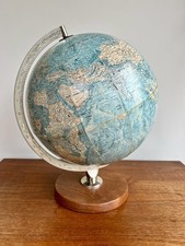 Large Vintage Philips Stereo-Relief World Globe. Mid-Century & Collectible.