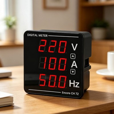 72x72mm ABS Digital Meter for AC Voltage for current and Frequency Measurement