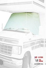 2409 White Class C Chevy 2001-2015 Windshield Cover with Mirror - RV Motorhome