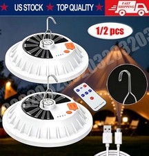 Solar Hanging Light Camping Outdoor Light Lamp Lantern Rechargeable With Remote