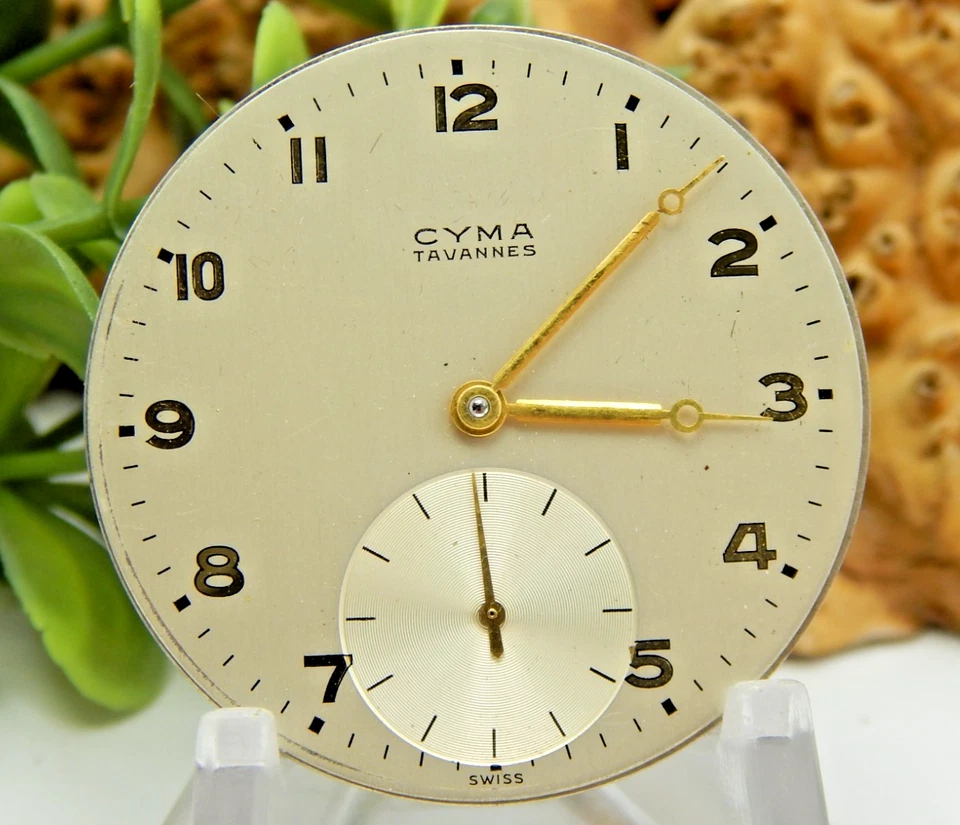 Antique Pocket watch movement CYMA Tavannes 15 jewel 12 size 37mm Open Face - Image 3 of 4