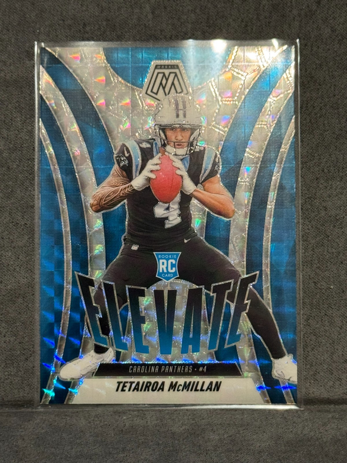 Tetairoa McMillan 2025 Mosaic Silver Mosaic Elevate Rookie Card #6 - Panthers