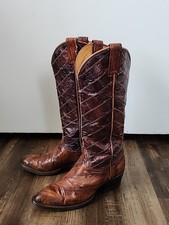 TONY LAMA Black Label 0522 Vintage Eel Skin Western Cowboy Boots Women Sz 4.5 B