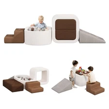 BanaSuper 6-Piece Climbing Toys for Toddlers, Kids Foam Blocks Playset with B...