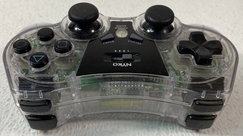 PS2 Wireless Controller Nyko 80585 Clear For Sony PlayStation - Image 3 of 4