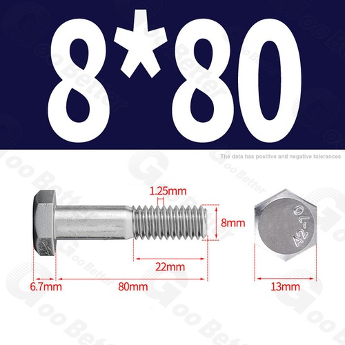 Hexagon Head M6 M8 Set Screws Partially Threaded Hex Bolts A2 Stainless Steel - Picture 34 of 56