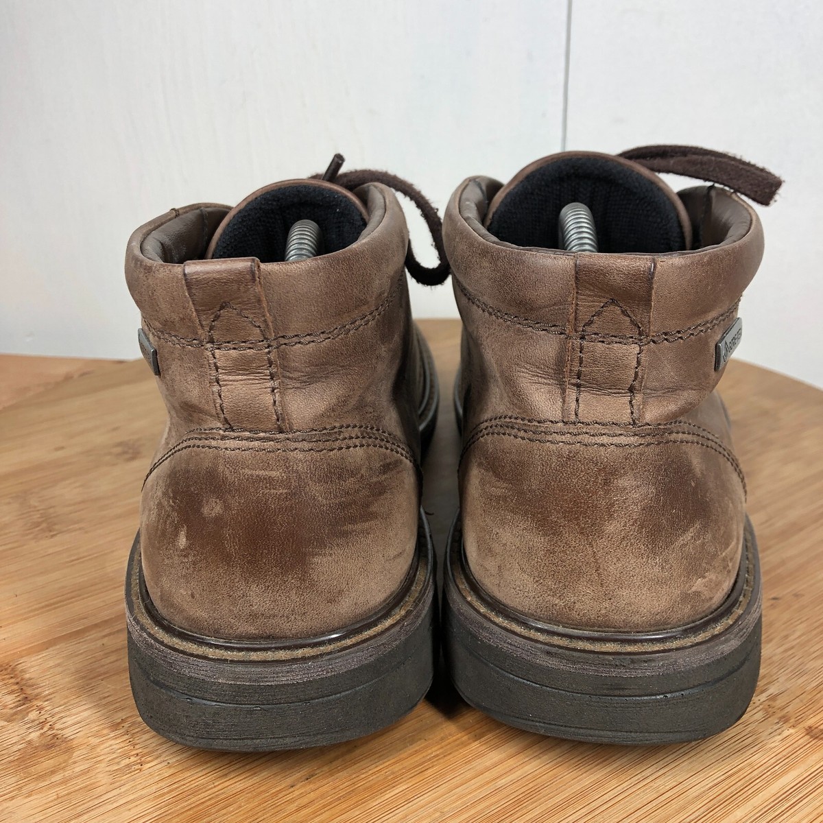 Ecco Mens Soft Leather Chukka Boots Size 44 US 10 Grey Tan Dri Ecco Boots Mens 44 US 10 GTX Brown Leather Chukka Shoes  main image 3